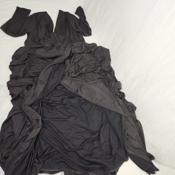 TIFFANY ROSE Maternity Isabella Glitter Black Surplice Dress Size6 USA 14/16. - Picture 7 of 16